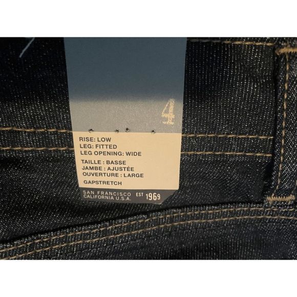 GAP Limited Edition Low Rise Wide Leg NWT Jeans Dark Wash Size 4 - Picture 11 of 11